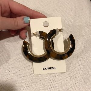 Express hoop earrings